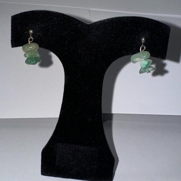 Green Aventurine Post Earrings - Picture 1 of 13